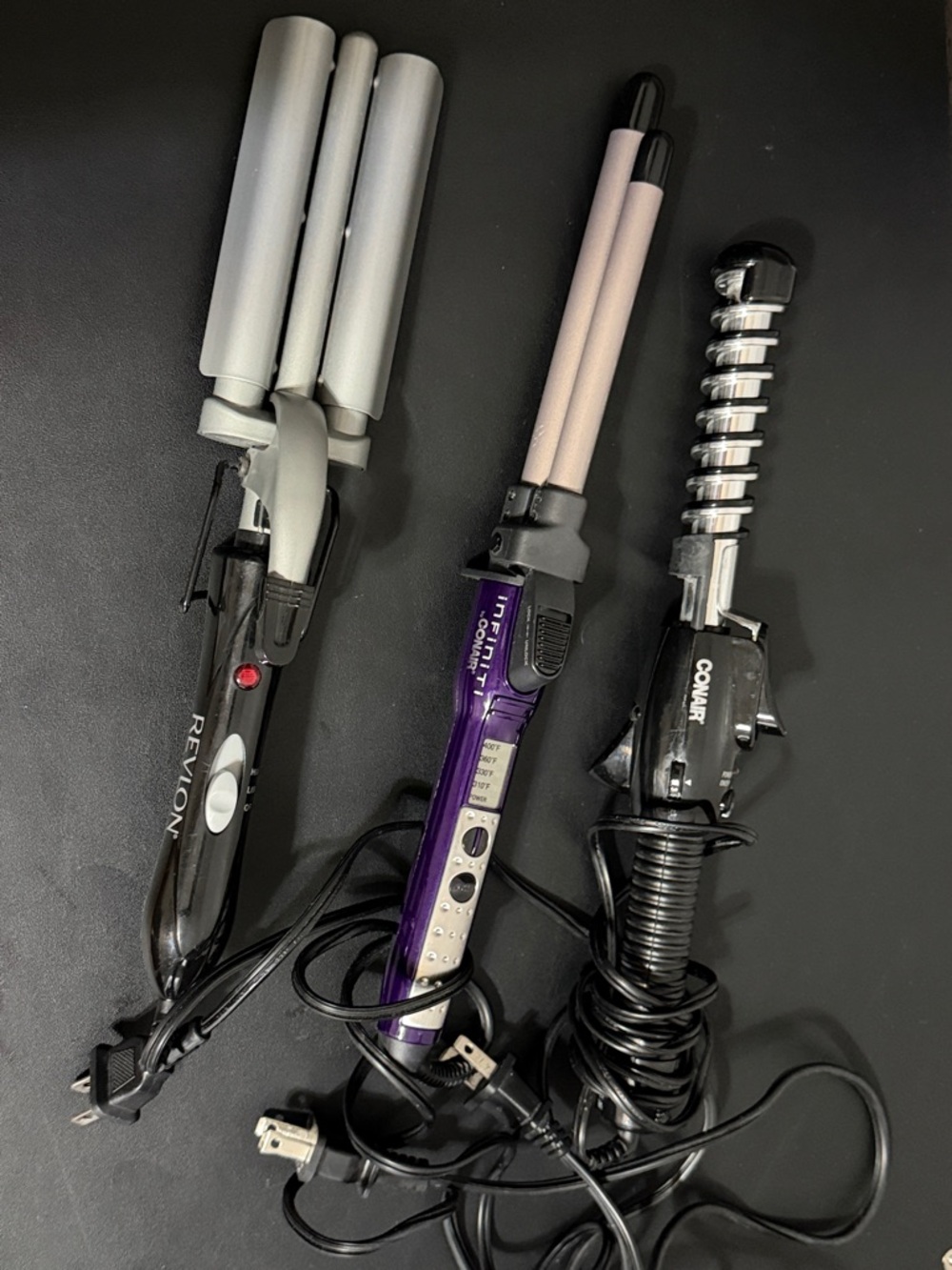 Conair & Revlon Hair Tools Bundle Waver, Triple Barrel & Curling Iron